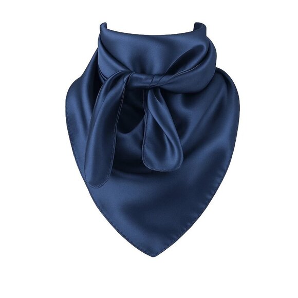 Navy Blue Wild Rag Large Scarf 23x23" Western Accessory Cowgirl or Cowboy - Picture 1 of 5